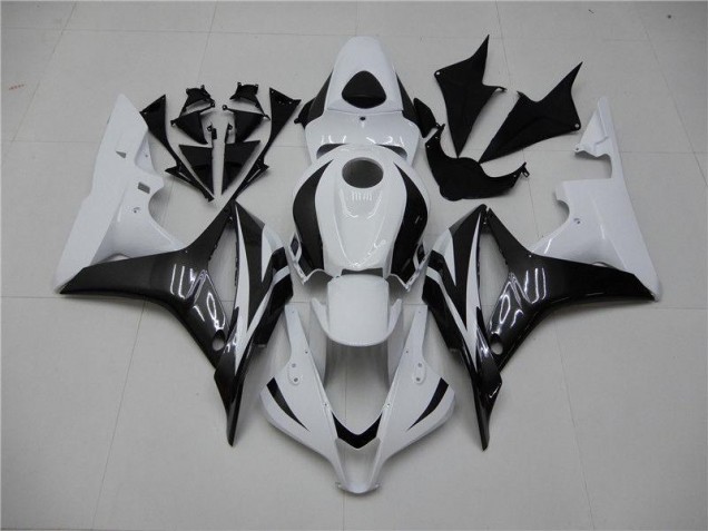 Blanc Noir Carénages Moto CBR 600 RR 2007-2008 Blanc Noir Carénages Moto CBR 600 RR 2007-2008