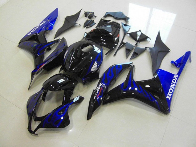 Noir Bleu Flamme Carénage Moto CBR 600 RR 2007-2008 Noir Bleu Flamme Carénage Moto CBR 600 RR 2007-2008