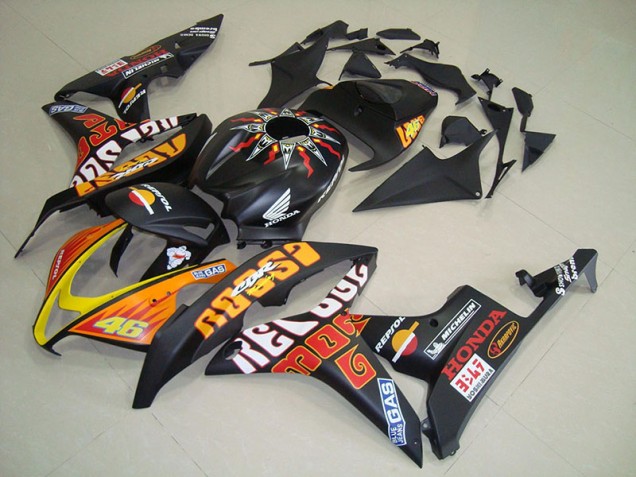Noir Mat Rossi Carénage Moto CBR 600 RR 2007-2008