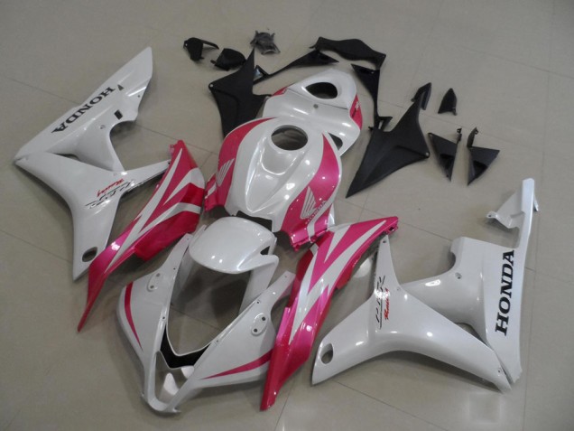 Blanc Nacré avec Rose Carénage Moto CBR 600 RR 2007-2008