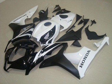 Noir Mat Blanc Carénage Moto CBR 600 RR 2007-2008