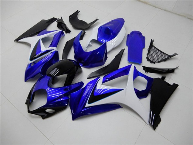 Bleu Blanc Noir Carénage Moto GSXR 1000 K7 2007-2008