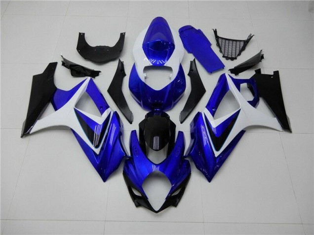 Bleu Blanc Noir Carénage Moto GSXR 1000 K7 2007-2008