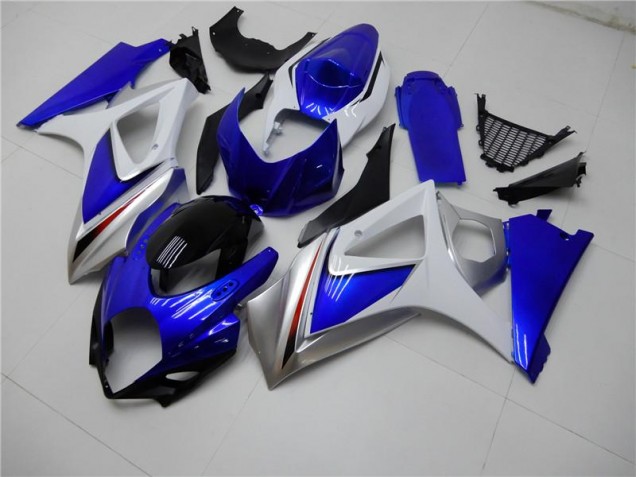Bleu Blanc Kit Carénages Motos & Plastique GSXR 1000 K7 2007-2008 Bleu Blanc Kit Carénages Motos & Plastique GSXR 1000 K7 2007-2008