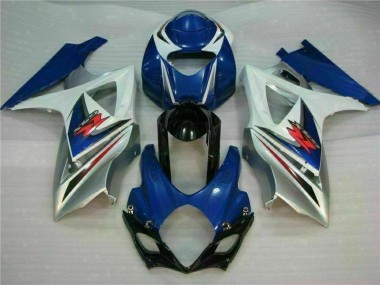 Bleu Blanc Kit Carénages Motos Complet GSXR 1000 K7 2007-2008