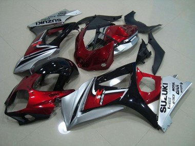 Rouge Noir Argent Carénages Moto GSXR 1000 K7 2007-2008