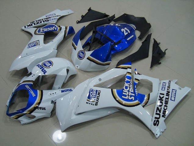 Bleu Lucky Strike Carénage Moto GSXR 1000 K7 2007-2008 Bleu Lucky Strike Carénage Moto GSXR 1000 K7 2007-2008