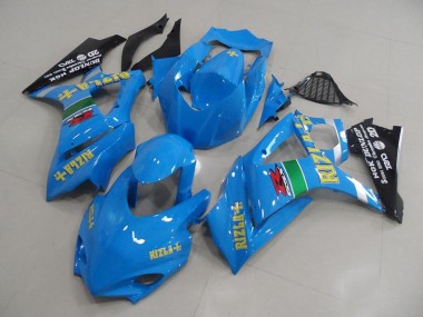 Bleu Rizla Courses Carénage Moto GSXR 1000 K7 2007-2008
