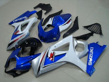 Blanc Bleu Carénage Moto GSXR 1000 K7 2007-2008