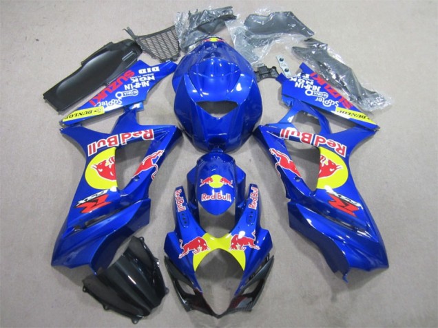 Bleu Red Bull Carénage Moto GSXR 1000 K7 2007-2008