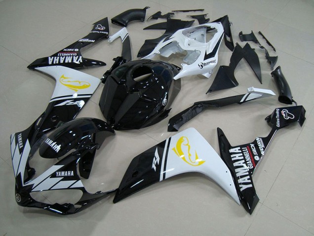 Noir Blanc Dolphin Carénage Moto R1 2007-2008 Noir Blanc Dolphin Carénage Moto R1 2007-2008