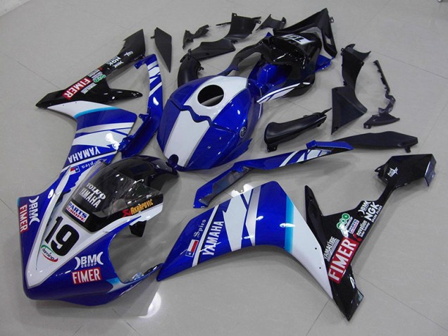 Blanc Bleu Carénage Moto R1 2007-2008 Blanc Bleu Carénage Moto R1 2007-2008