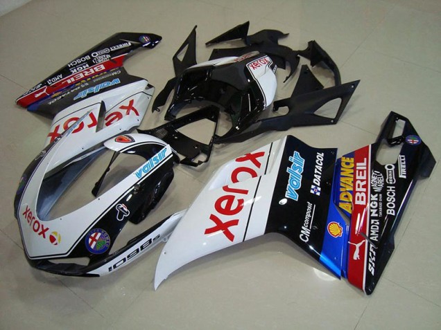 Noir Xerox Carénage Moto Ducati 848 1098 1198 2007-2014