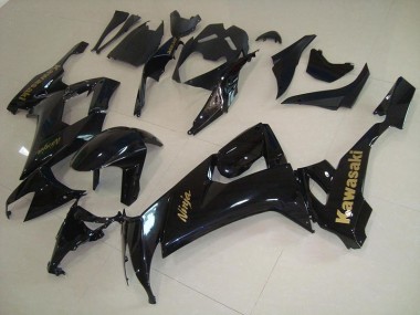 Noir Brillant avec Or Décalque Carénage Moto ZX10R 2008-2010