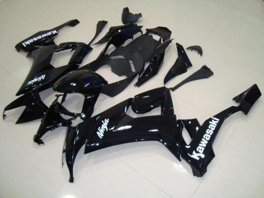 Noir Brillant avec Blanc Décalque Carénage Moto ZX10R 2008-2010