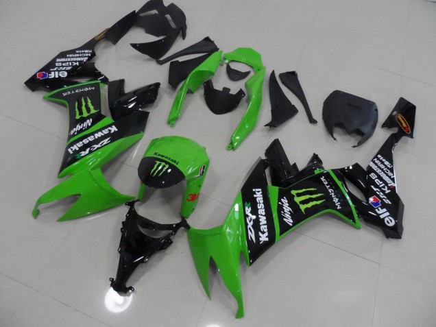 Vert et Noir Monster Carénage Moto ZX10R 2008-2010 Vert et Noir Monster Carénage Moto ZX10R 2008-2010