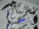 Blanc Argent Bleu Carénage Moto GSXR 600 / 750 K8 2008-2010