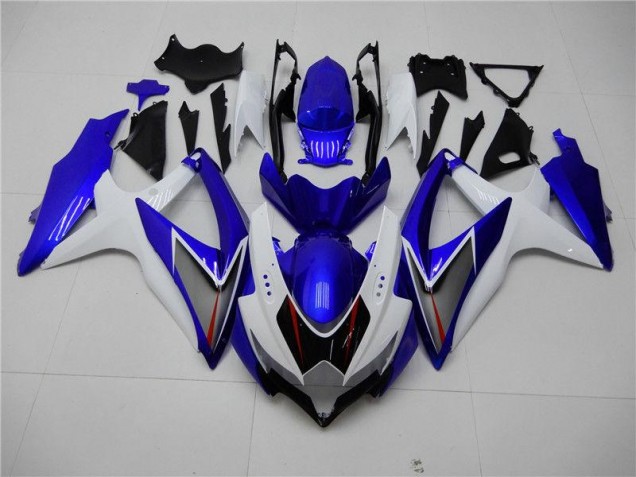 Blanc Bleu Carénage Moto GSXR 600 / 750 K8 2008-2010 Blanc Bleu Carénage Moto GSXR 600 / 750 K8 2008-2010