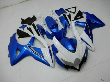 Bleu Blanc Kit Carénages Motos & Plastique GSXR 600 / 750 K8 2008-2010