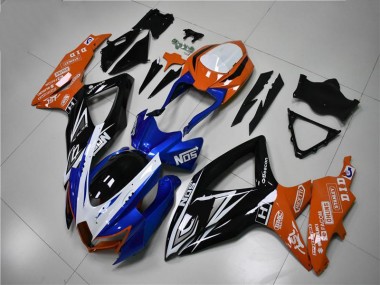 Bleu Orange Carénage Moto GSXR 600 / 750 K8 2008-2010