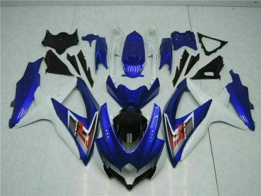 Bleu Blanc Kit Carénages Motos GSXR 600 / 750 K8 2008-2010