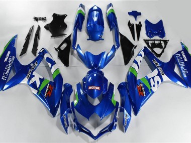 Bleu Blanc Vert Carénage Moto GSXR 600 / 750 K8 2008-2010