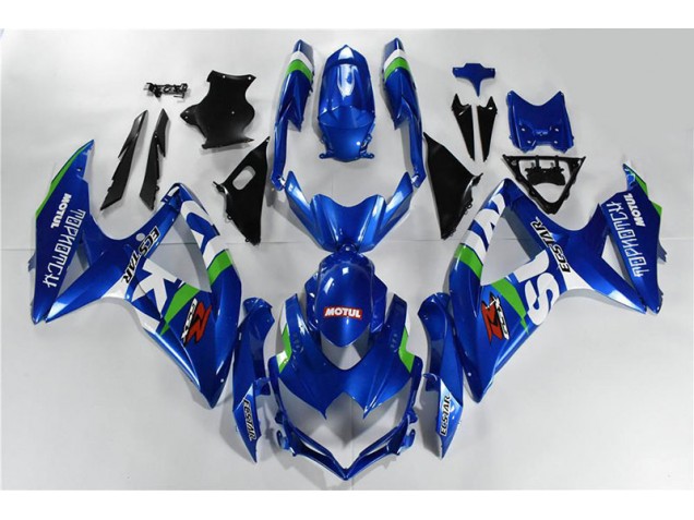 Bleu Blanc Vert Carénage Moto GSXR 600 / 750 K8 2008-2010