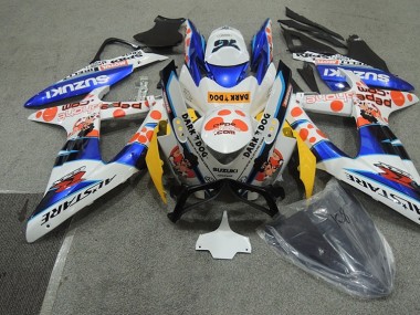 Blanc Bleu Dark Dog Carénage Moto GSXR 600 K8 2008-2010