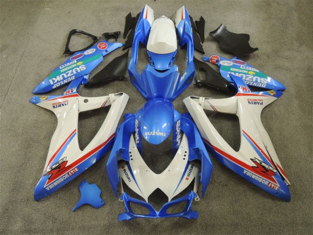 Bleu Blanc avec Décalque Carénage Moto GSXR 600 K8 2008-2010