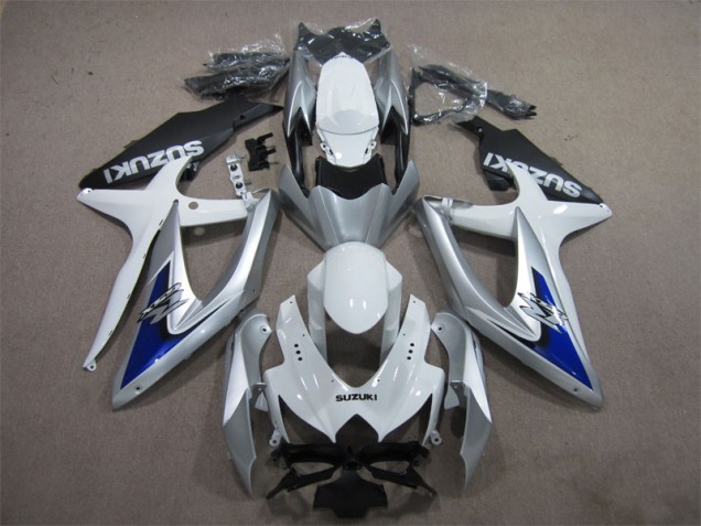 Argent Bleu Blanc Carénage Moto GSXR 600 K8 2008-2010 Argent Bleu Blanc Carénage Moto GSXR 600 K8 2008-2010