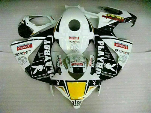 Blanc Noir Playboy Carénages Moto CBR 1000 RR 2008-2011 Blanc Noir Playboy Carénages Moto CBR 1000 RR 2008-2011