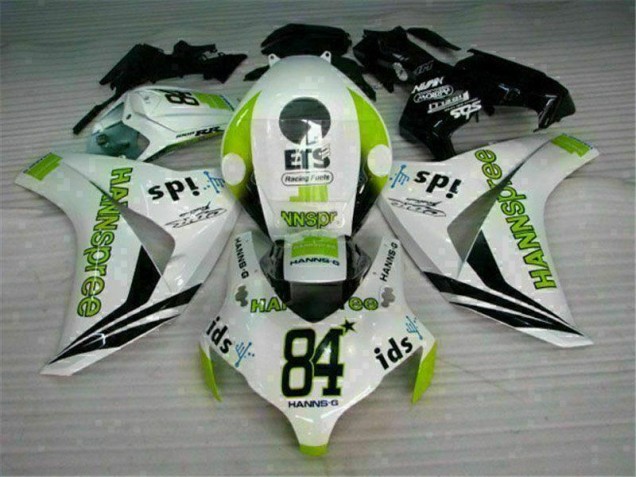 Blanc Vert Hannspree 84 Carénage Moto CBR 1000 RR 2008-2011