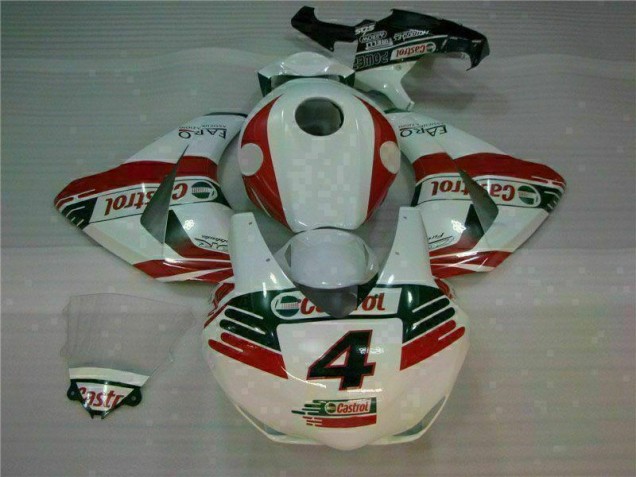 Blanc Castrol 4 Carénage Moto CBR 1000 RR 2008-2011 Blanc Castrol 4 Carénage Moto CBR 1000 RR 2008-2011