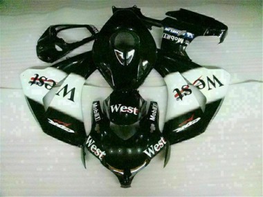 Blanc Noir West Carénage Moto CBR 1000 RR 2008-2011