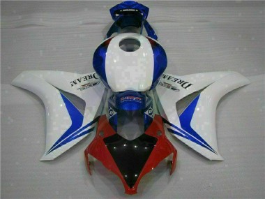 Blanc Bleu Kit Carénages Motos Complet CBR 1000 RR 2008-2011