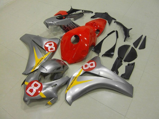 Argent Rouge 8 Carénage Moto CBR 1000 RR 2008-2011 Argent Rouge 8 Carénage Moto CBR 1000 RR 2008-2011