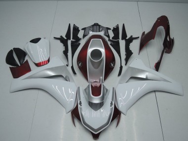 Rouge Blanc et Argent Carénage Moto CBR 1000 RR 2008-2011