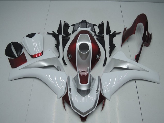 Rouge Blanc et Argent Carénage Moto CBR 1000 RR 2008-2011