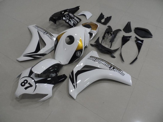 Blanc et Noir 87 Carénage Moto CBR 1000 RR 2008-2011 Blanc et Noir 87 Carénage Moto CBR 1000 RR 2008-2011