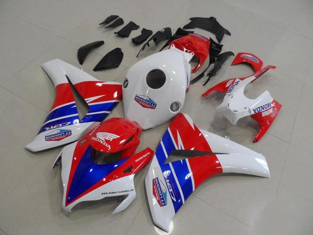 Rouge Blanc TT Legends Carénage Moto CBR 1000 RR 2008-2011 Rouge Blanc TT Legends Carénage Moto CBR 1000 RR 2008-2011
