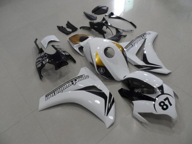 Noir et Blanc et Or Carénage Moto CBR 1000 RR 2008-2011