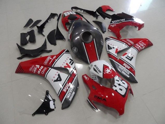 Rouge et Gris Fma Carénage Moto CBR 1000 RR 2008-2011 Rouge et Gris Fma Carénage Moto CBR 1000 RR 2008-2011