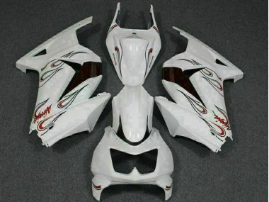 Blanc Rouge Carénage Moto EX250 2008-2012