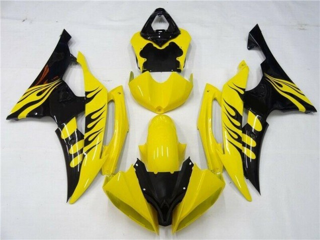 Jaune Noir Carénage Moto R6 2008-2016