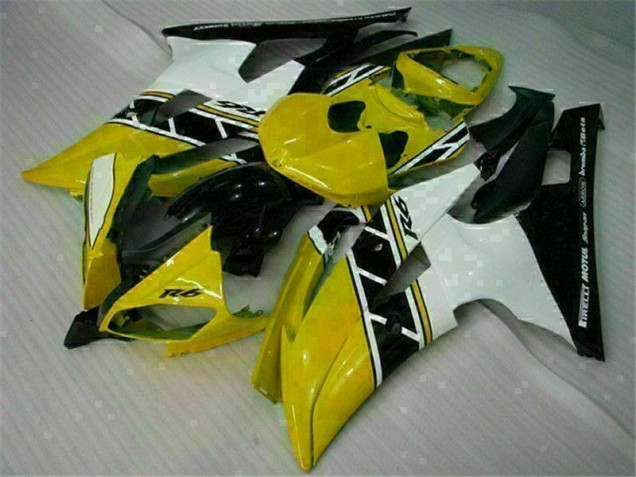Jaune Blanc Carénage Moto R6 2008-2016 Jaune Blanc Carénage Moto R6 2008-2016