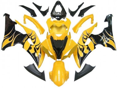 Jaune Noir Flamme R6 Carénage Moto R6 2008-2016