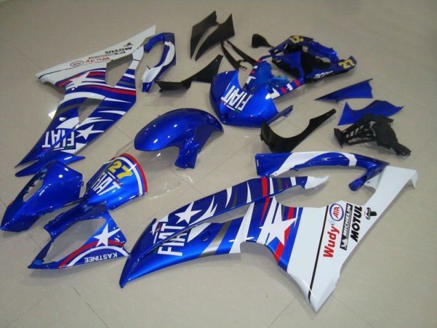 Bleu Blanc Fiat 27 Rouge Wudy Carénage Moto R6 2008-2016 Bleu Blanc Fiat 27 Rouge Wudy Carénage Moto R6 2008-2016
