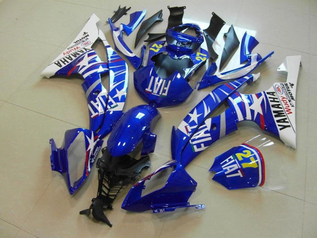 Bleu Star Fiat Carénage Moto R6 2008-2016 Bleu Star Fiat Carénage Moto R6 2008-2016