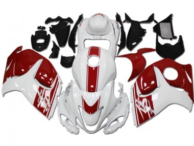 Blanc Rouge Carénages Moto GSXR 1300 Hayabusa 2008-2019
