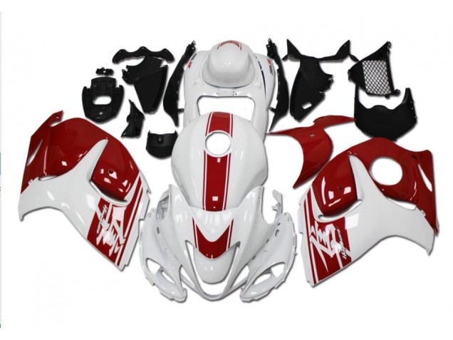 Blanc Rouge Carénages Moto GSXR 1300 Hayabusa 2008-2019 Blanc Rouge Carénages Moto GSXR 1300 Hayabusa 2008-2019